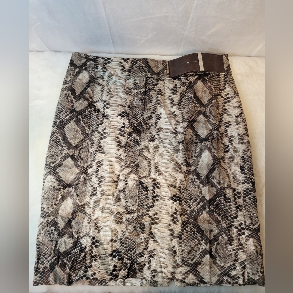 Michael Kors Snake Skin Print Skirt Women's-10